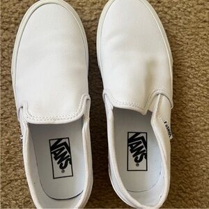 NEW Vans Classic Slip-Ons - Canvas White - Women's Size 7